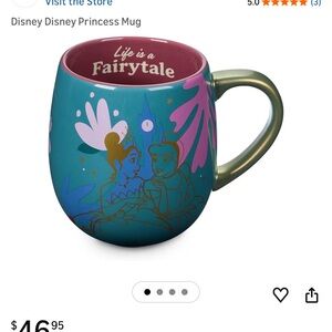 Disney Princess Mug - Teal and Gold